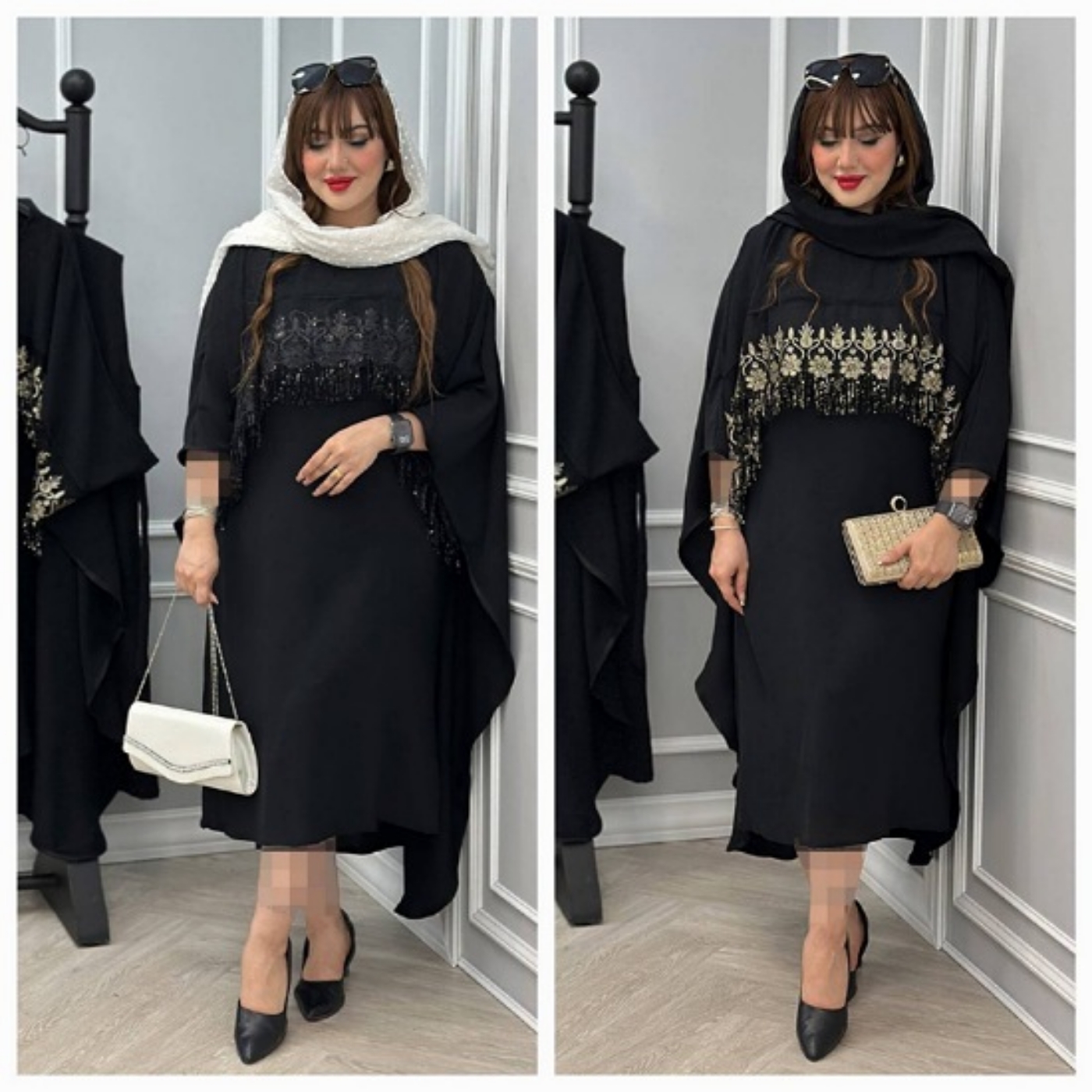 تصویر  مانتو پیراهنی زنانه ابروبادی فاخر