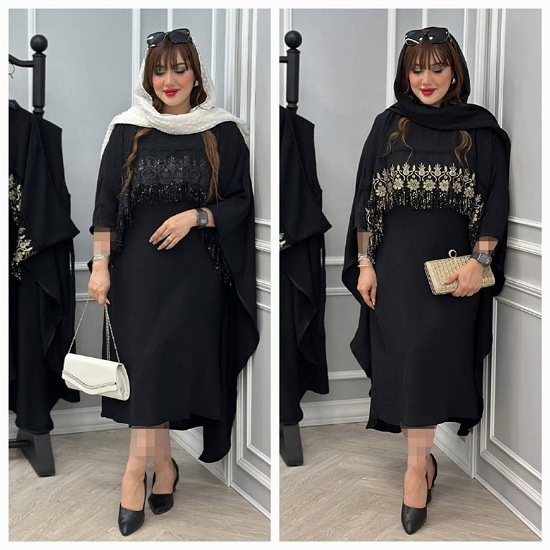 تصویر  مانتو پیراهنی زنانه ابروبادی فاخر