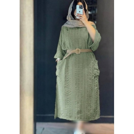 تصویر  مانتو پیراهن کفتان زنانه بلند مدل طاووس