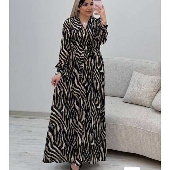 تصویر  پیراهن حریر آستردار زنانه روشنا