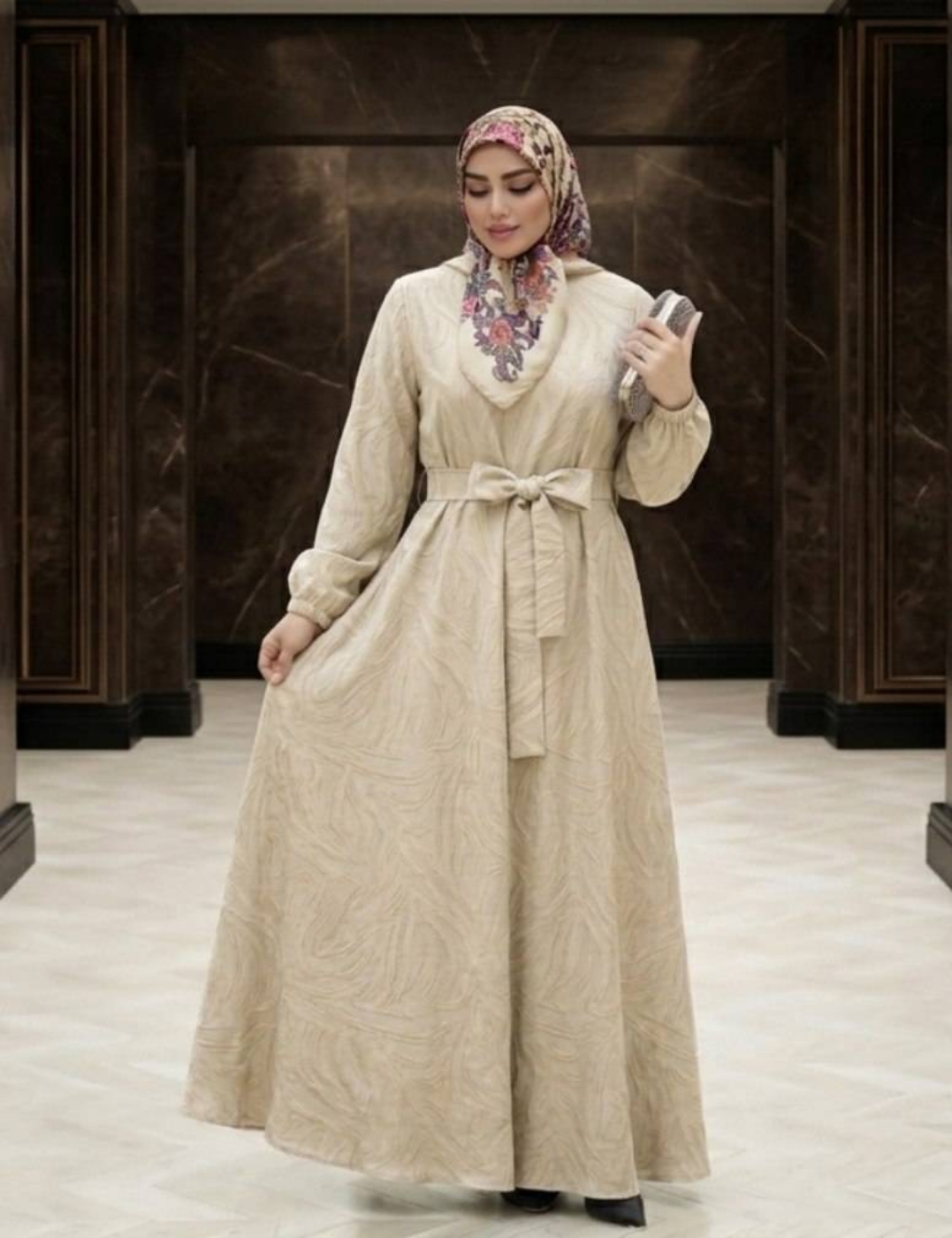 تصویر  پیراهن بلند زنانه مدل خاتون