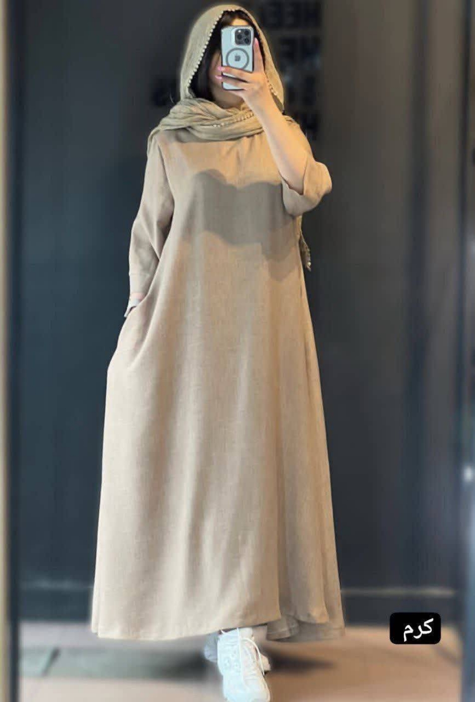 تصویر  پیراهن کفتان زنانه مدل فوژان