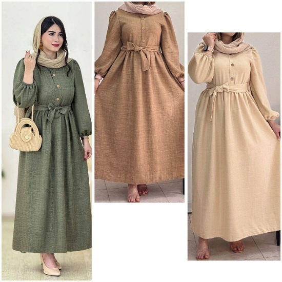 تصویر  پیراهن زنانه بلند ترمه