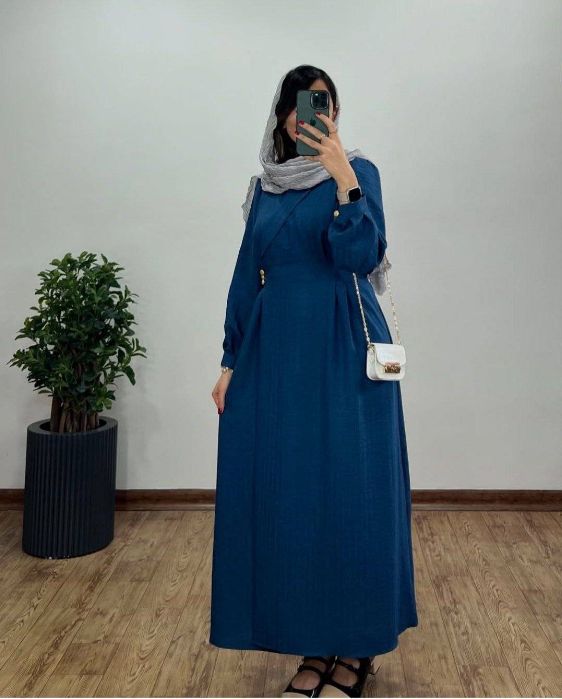 تصویر  مانتو پیراهن بلند زنانه مدل ماهی