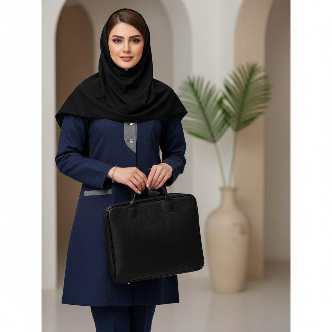 تصویر  مانتو شلوار اداری زنانه پرشیا