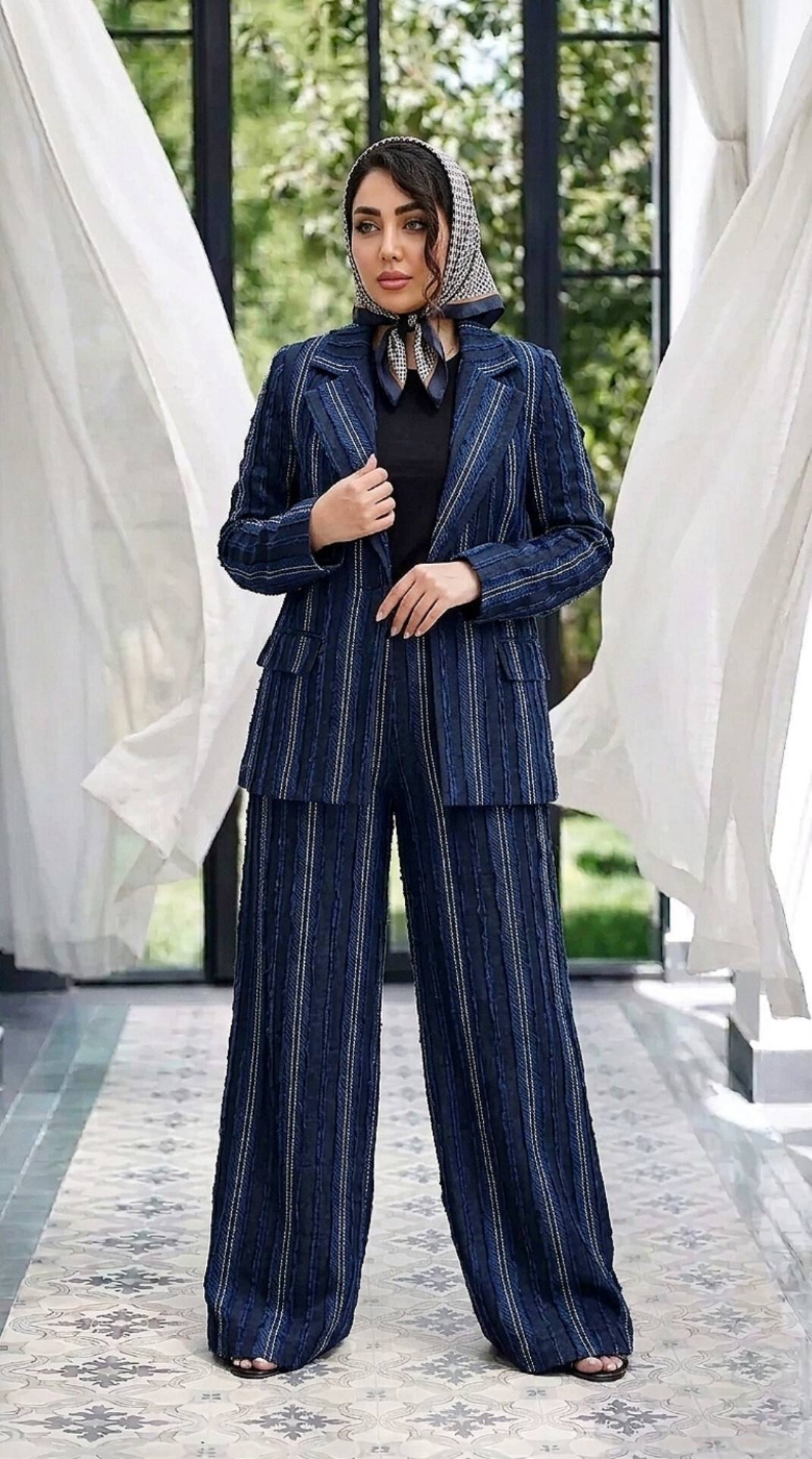 تصویر  کت شلوار زنانه رخساره