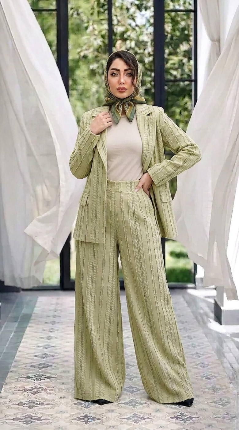 تصویر  کت شلوار زنانه رخساره