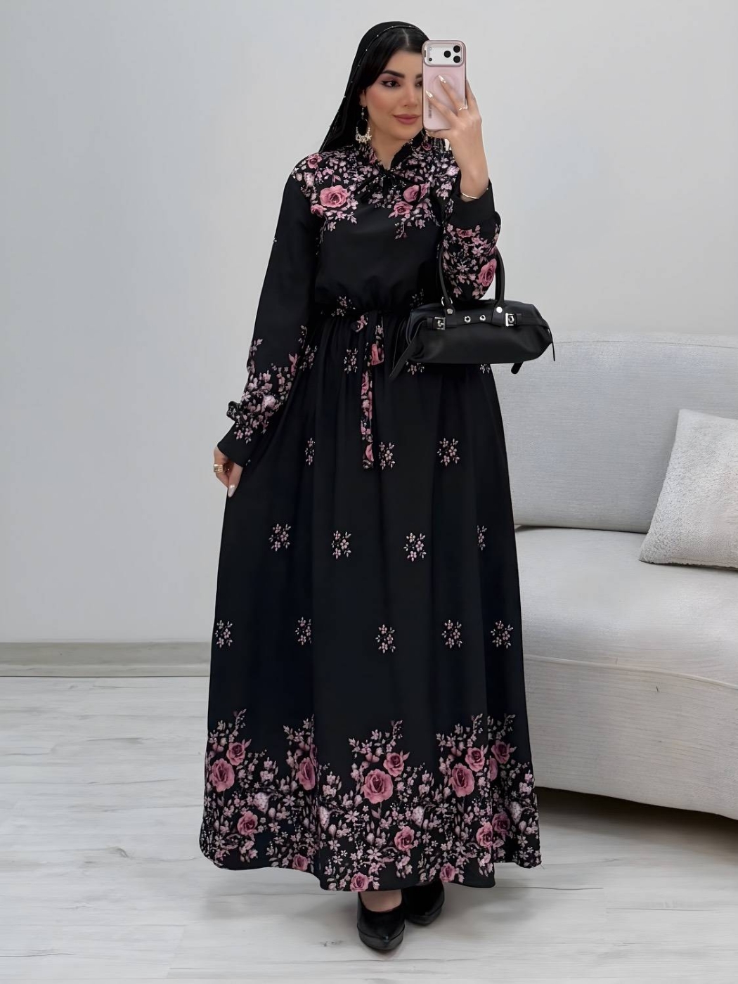 تصویر  پیراهن بلند زنانه ساحلی رز