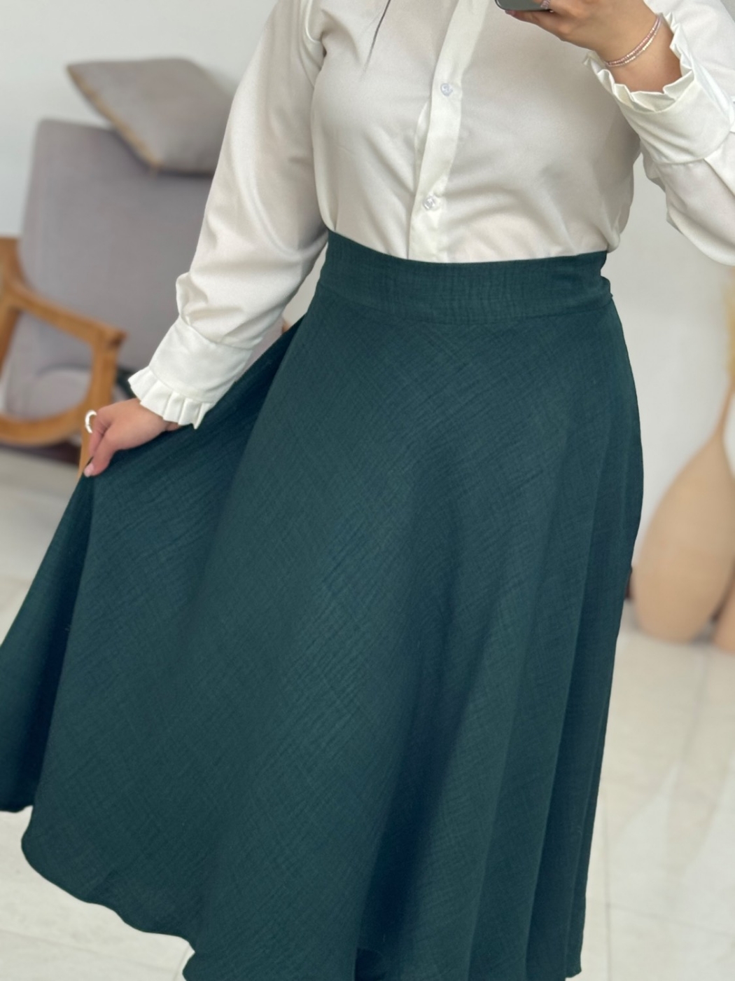 تصویر  شومیز دامن جلیقه خاتون