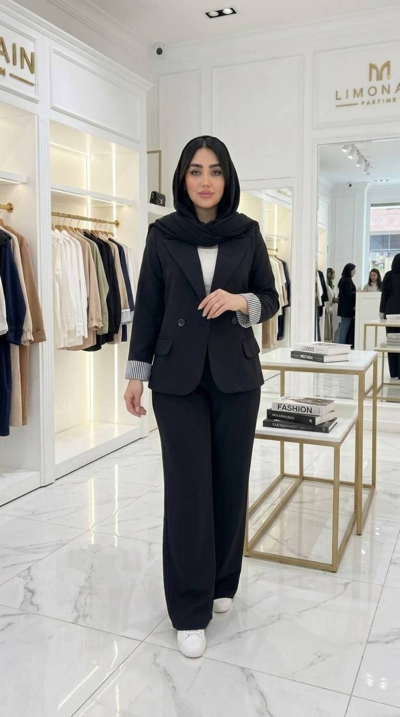 تصویر  کت شلوار زنانه لنین تینا
