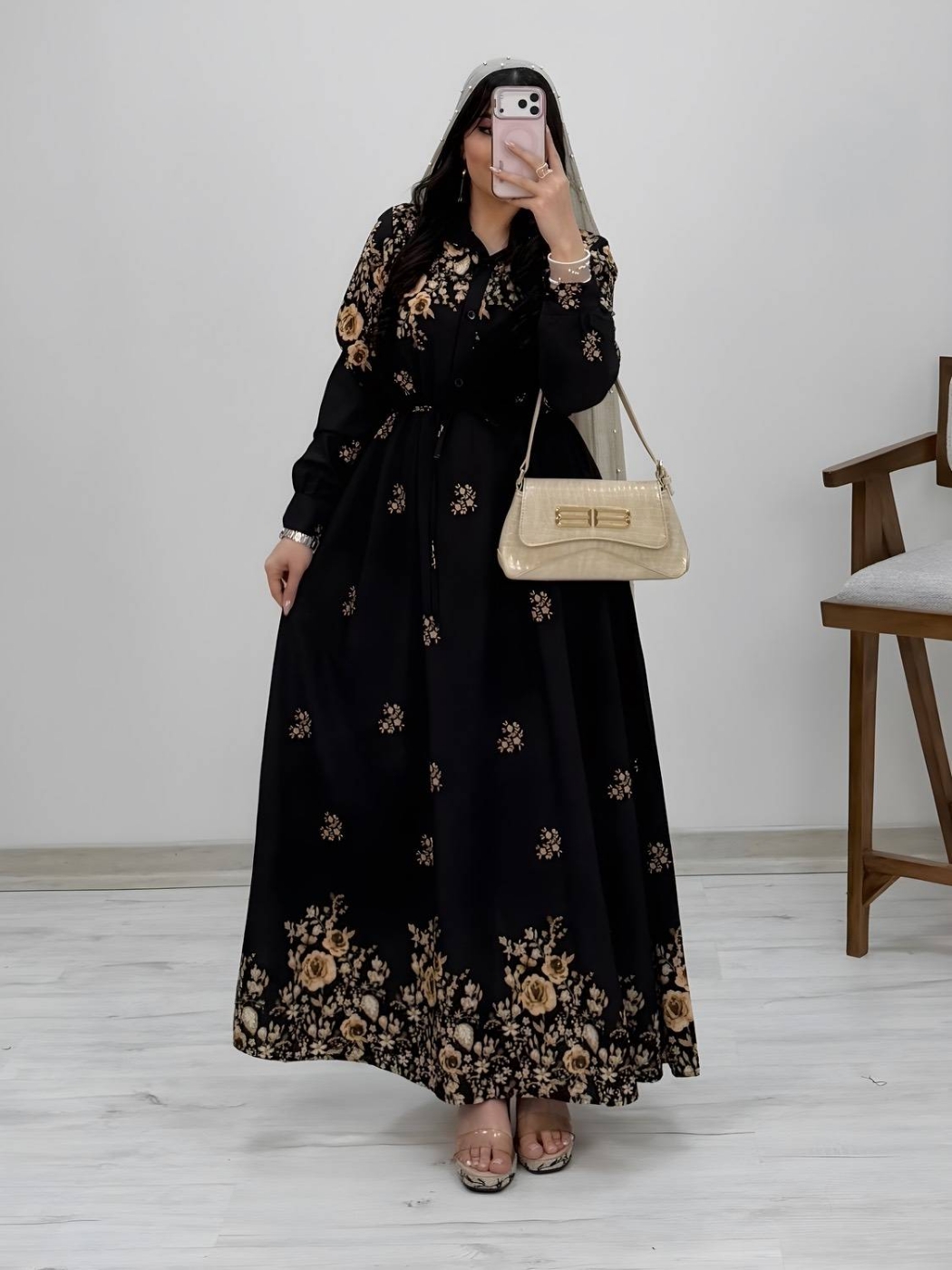 تصویر  پیراهن بلند زنانه ساحلی رز
