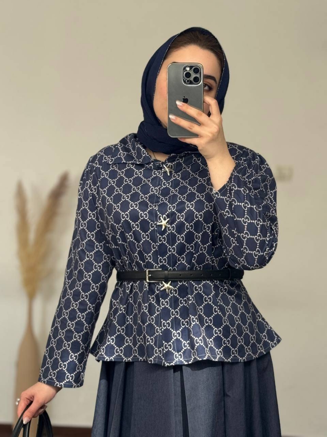 تصویر  کت دامن زنانه گوچی جین فارن