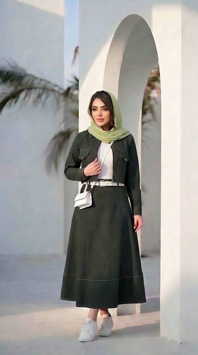 تصویر  کراپ و دامن چهار فصل روناک