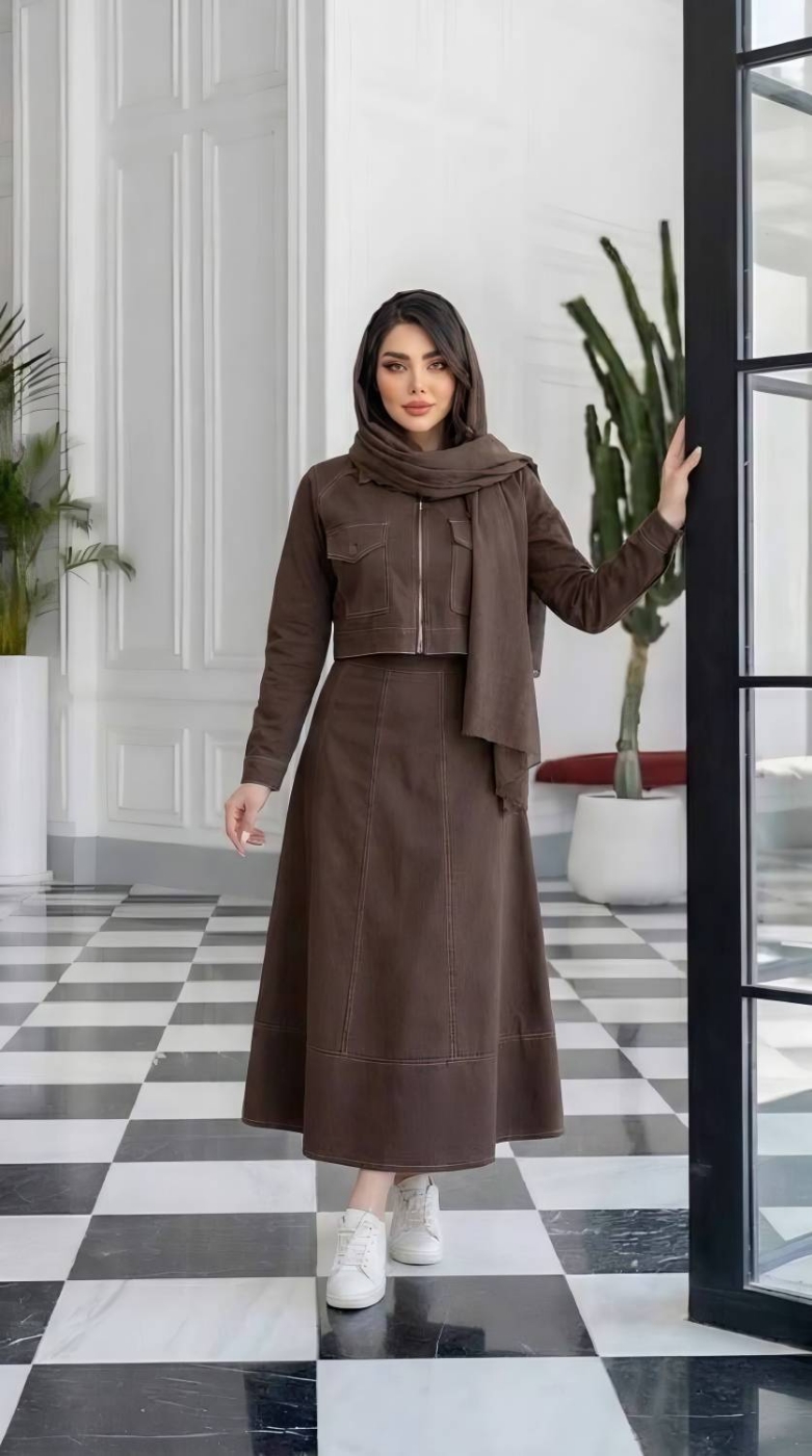 تصویر  کراپ و دامن چهار فصل روناک
