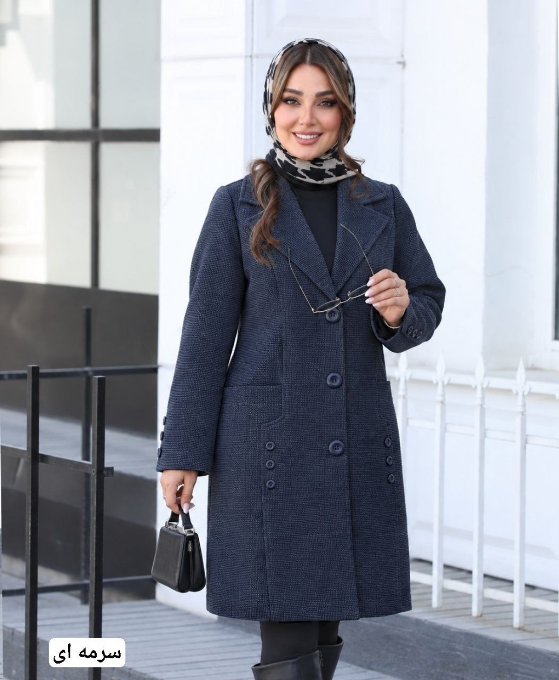تصویر  پالتو زنانه مخمل دالاس یکتا