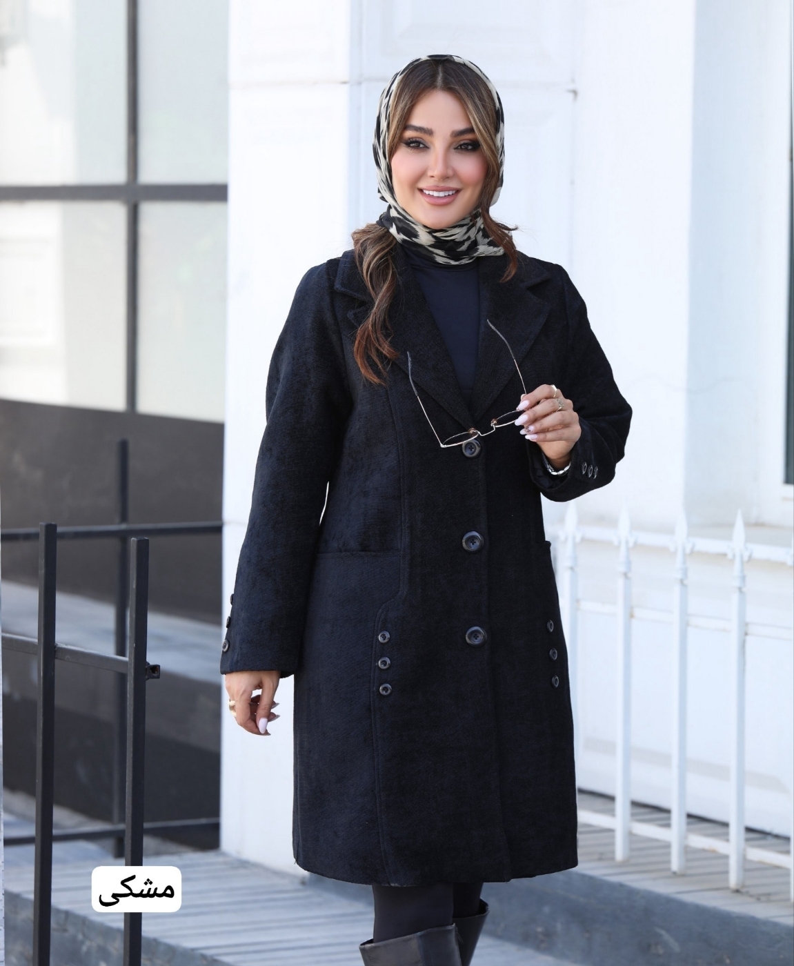 تصویر  پالتو زنانه مخمل دالاس یکتا